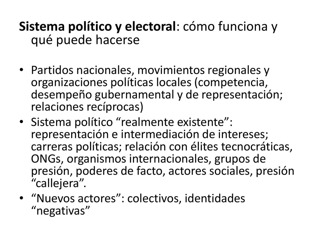 Sistema político y electoral: cómo funciona y qué puede hacerse