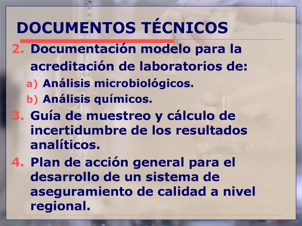9/16/2018 DOCUMENTOS TÉCNICOS. Documentación modelo para la acreditación de laboratorios de: Análisis microbiológicos.