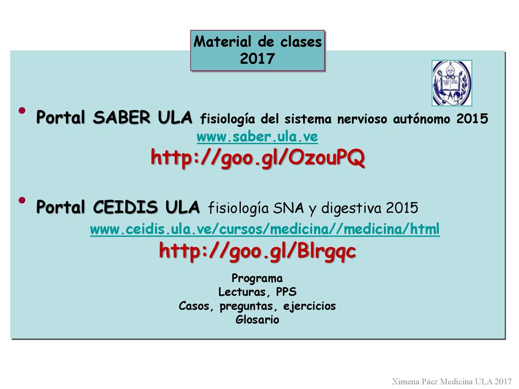 Material de clases Portal SABER ULA fisiología del sistema nervioso autónomo