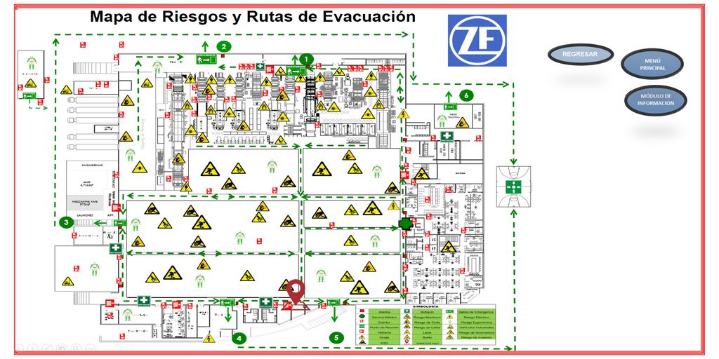 EN CASO DE EVACUACIÓN, DIRÍJASE A LA SALIDA MÁS PRÓXIMA