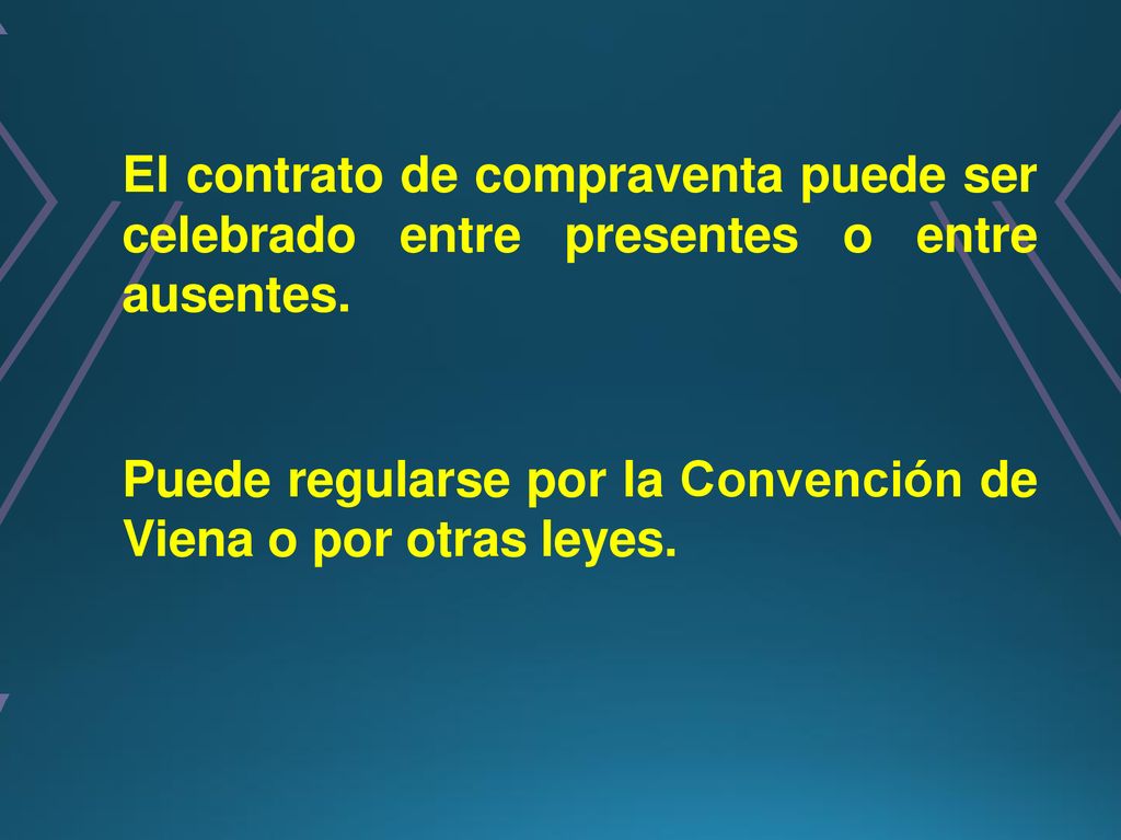 El contrato de compraventa puede ser celebrado entre presentes o entre ausentes.