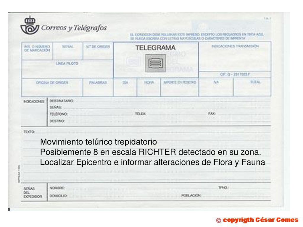 Movimiento telúrico trepidatorio Posiblemente 8 en escala RICHTER detectado en su zona.
