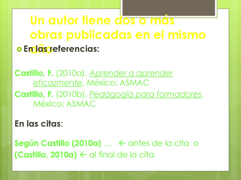 Un autor tiene dos o más obras publicadas en el mismo año