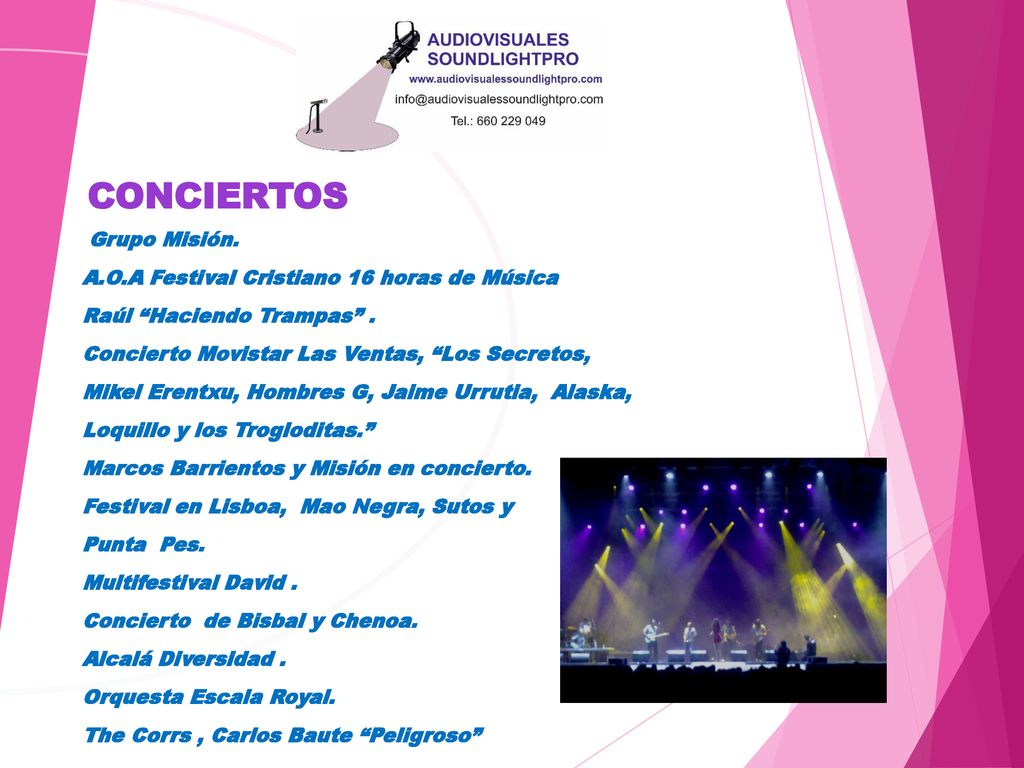 CONCIERTOS Grupo Misión. A.O.A Festival Cristiano 16 horas de Música