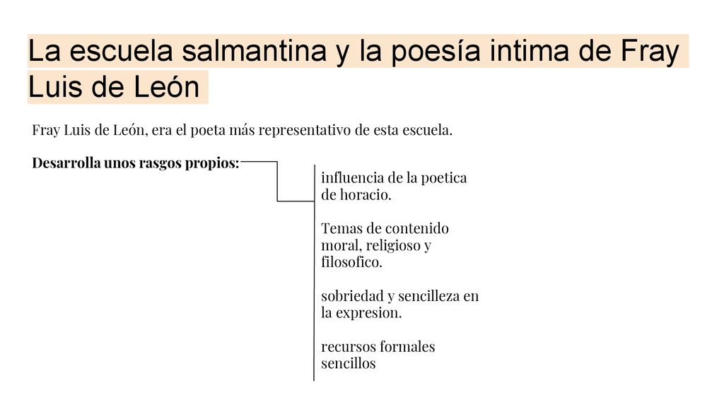 La escuela salmantina y la poesía intima de Fray Luis de León