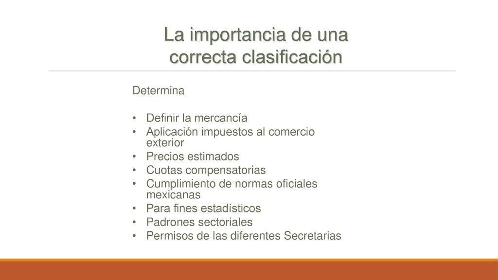 La importancia de una correcta clasificación