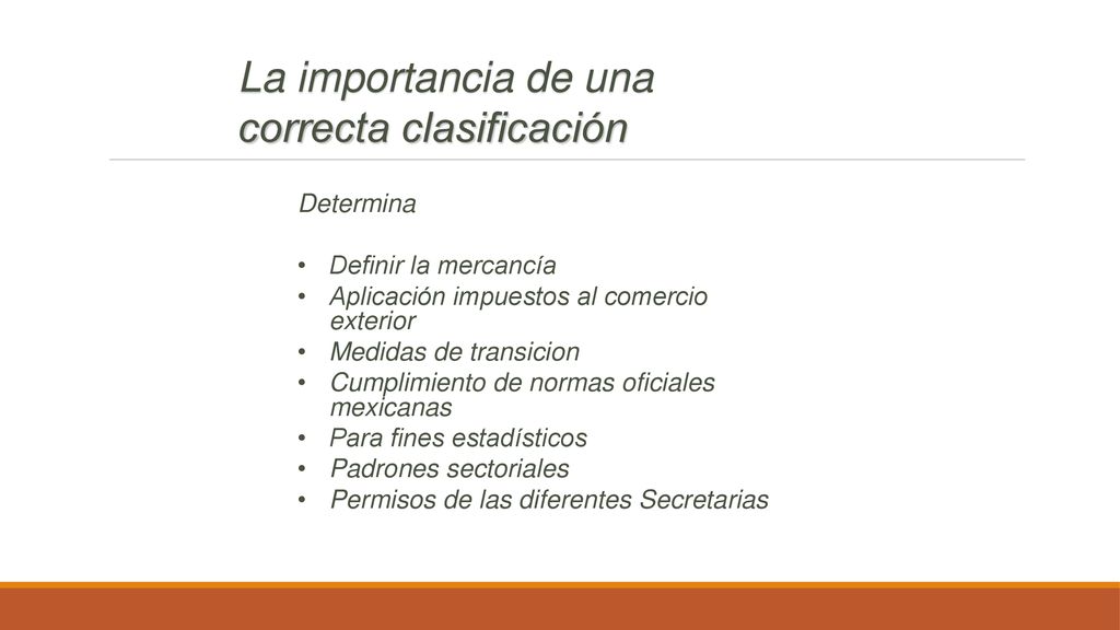La importancia de una correcta clasificación