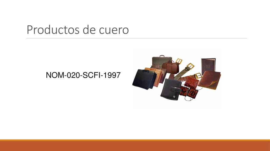 Productos de cuero NOM-020-SCFI-1997