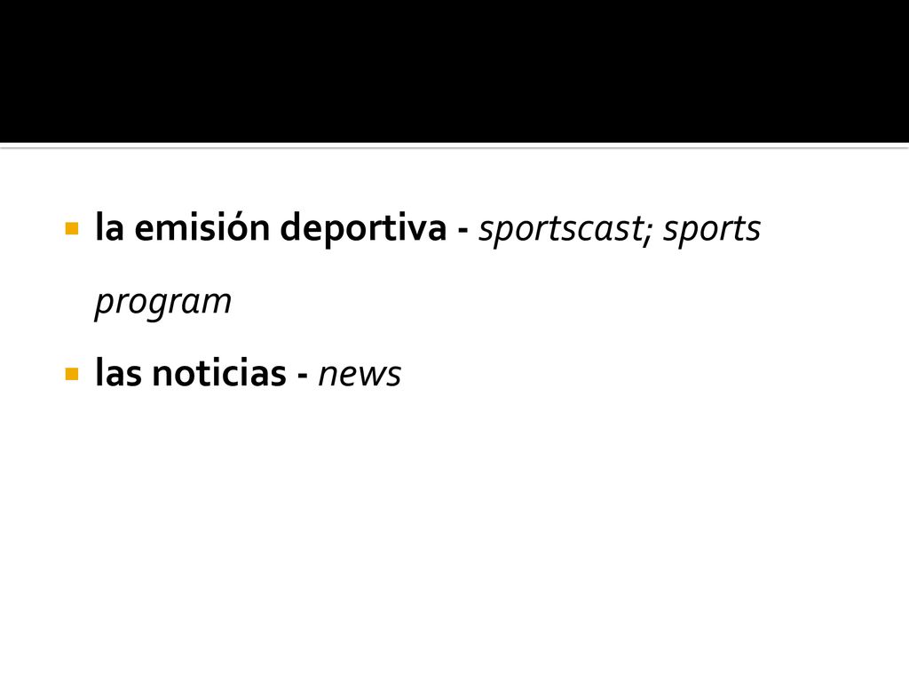 la emisión deportiva - sportscast; sports program