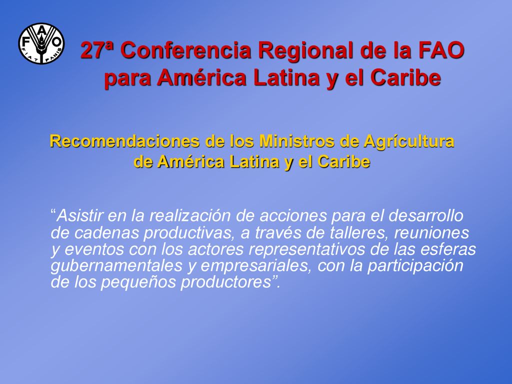 27ª Conferencia Regional de la FAO para América Latina y el Caribe