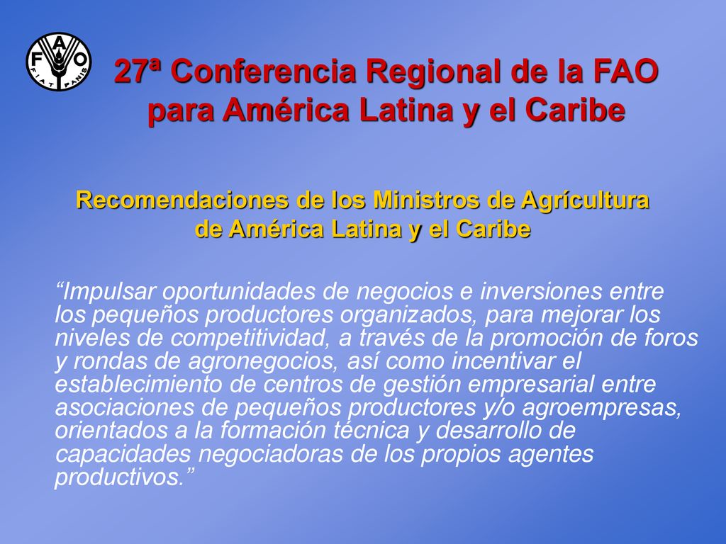 27ª Conferencia Regional de la FAO para América Latina y el Caribe