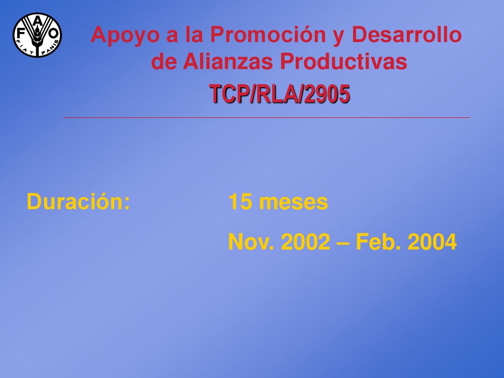 Apoyo a la Promoción y Desarrollo de Alianzas Productivas
