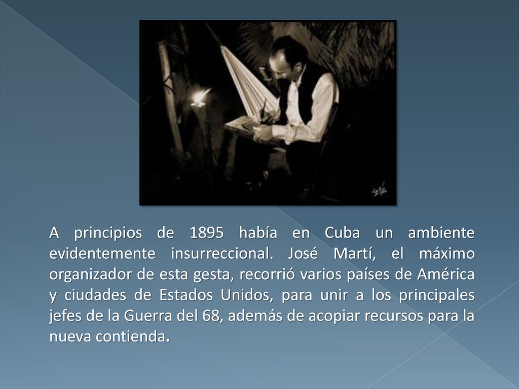 A principios de 1895 había en Cuba un ambiente evidentemente insurreccional.