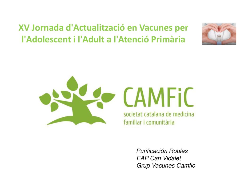XV Jornada d Actualització en Vacunes per l Adolescent i l Adult a l Atenció Primària