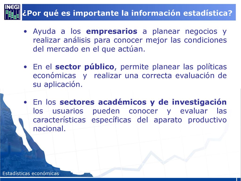 ¿Por qué es importante la información estadística