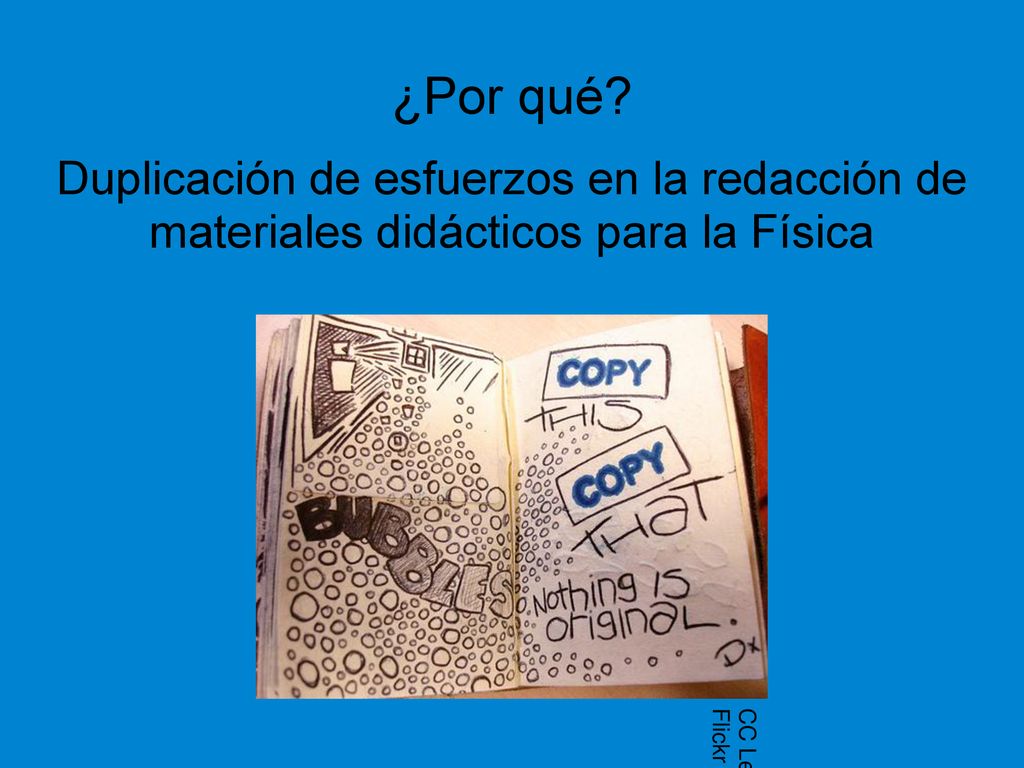 ¿Por qué. Duplicación de esfuerzos en la redacción de materiales didácticos para la Física.