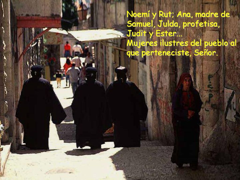 Noemí y Rut; Ana, madre de Samuel, Julda, profetisa, Judit y Ester