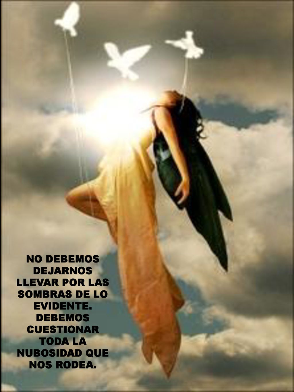 NO DEBEMOS DEJARNOS LLEVAR POR LAS SOMBRAS DE LO EVIDENTE