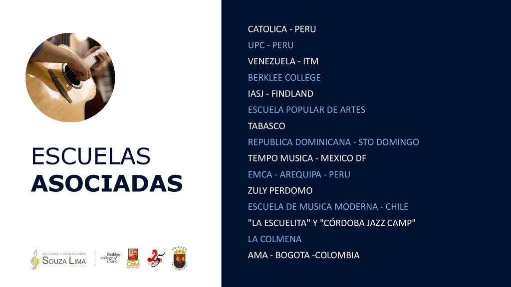 escuelas asociadas CATOLICA - PERU UPC - PERU VENEZUELA - ITM