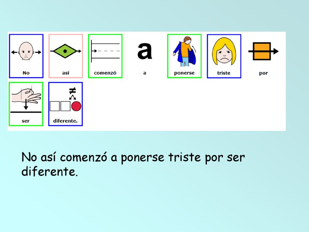 No así comenzó a ponerse triste por ser diferente.