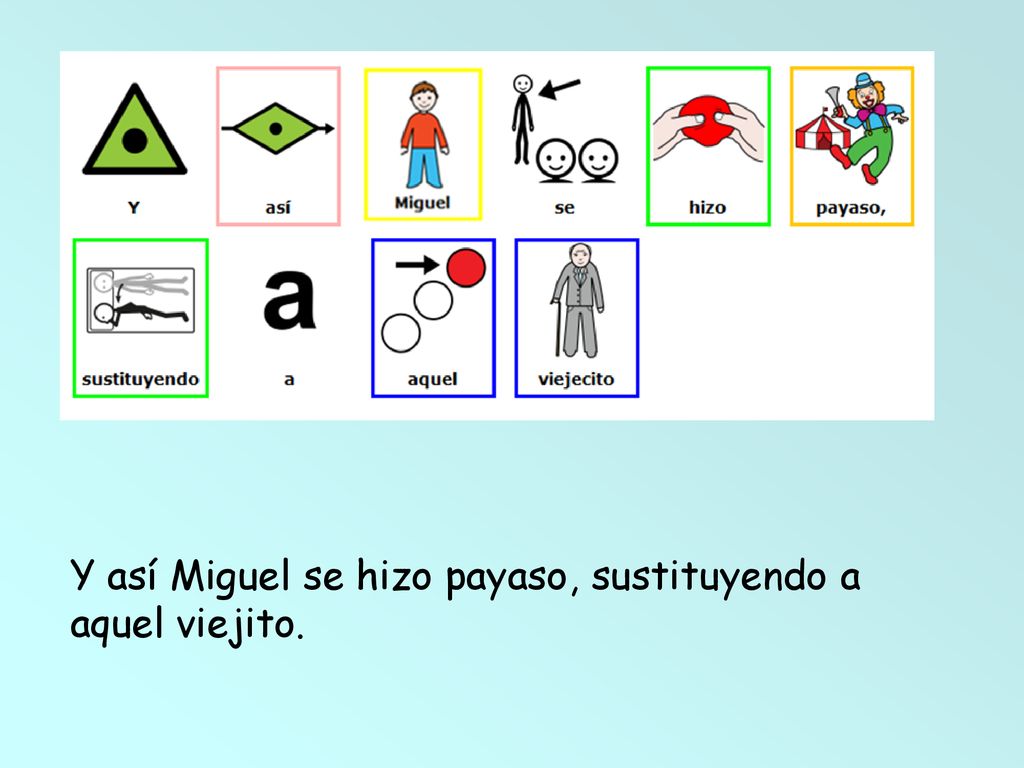 Y así Miguel se hizo payaso, sustituyendo a aquel viejito.