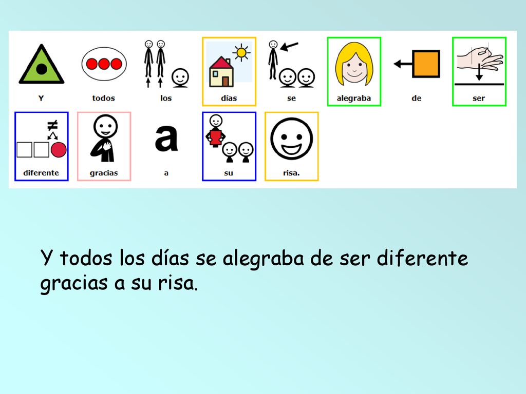Y todos los días se alegraba de ser diferente gracias a su risa.