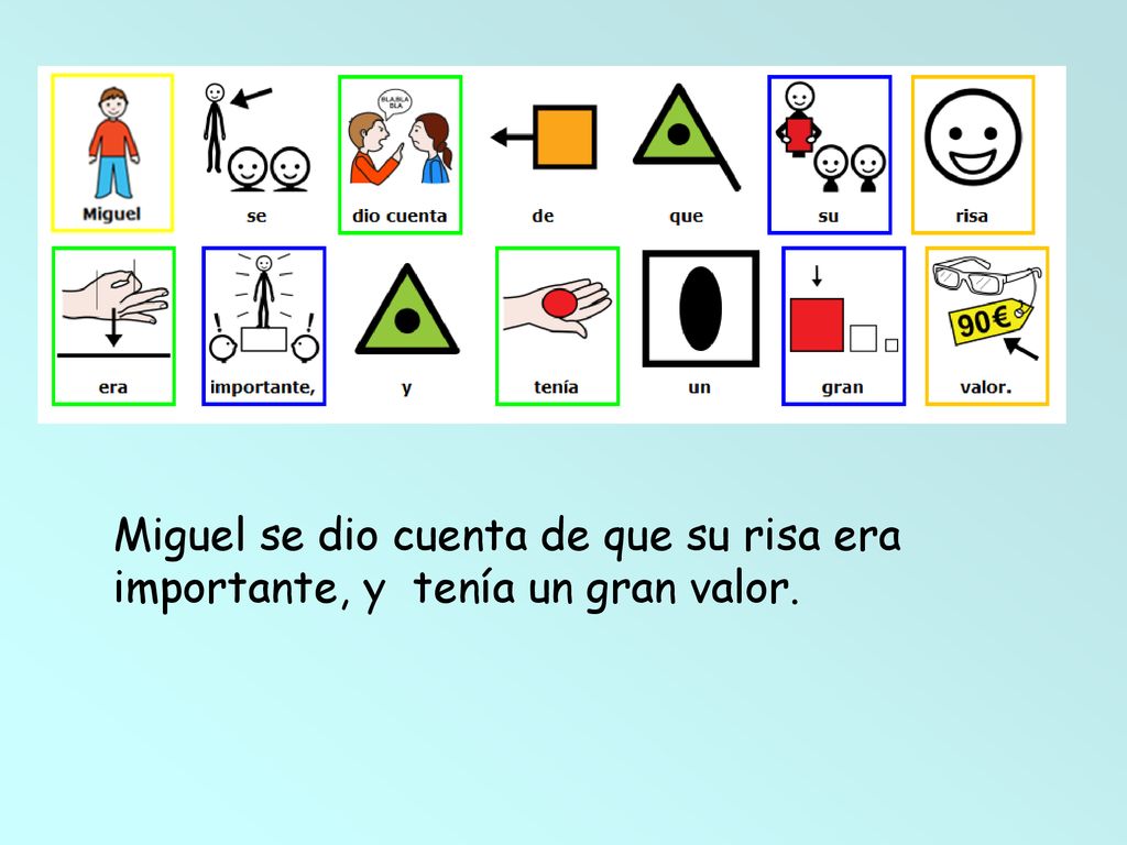 Miguel se dio cuenta de que su risa era importante, y tenía un gran valor.