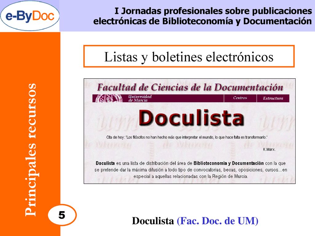 Doculista (Fac. Doc. de UM)