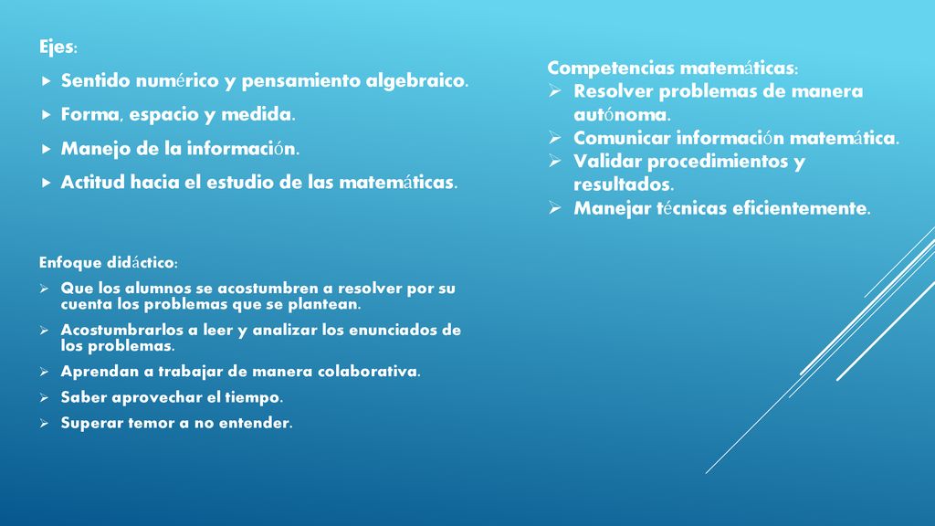 Sentido numérico y pensamiento algebraico. Forma, espacio y medida.