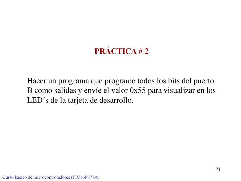 Hacer un programa que programe todos los bits del puerto