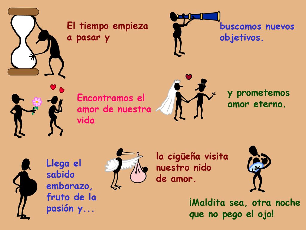 El tiempo empieza a pasar y. buscamos nuevos. objetivos. y prometemos. amor eterno. Encontramos el.
