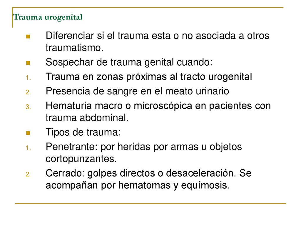 Diferenciar si el trauma esta o no asociada a otros traumatismo.