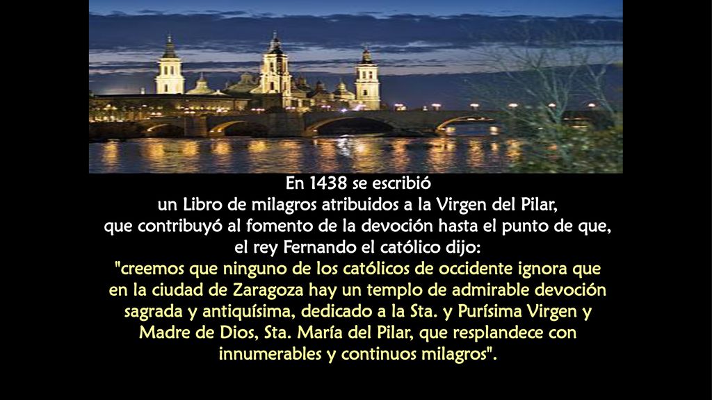un Libro de milagros atribuidos a la Virgen del Pilar,