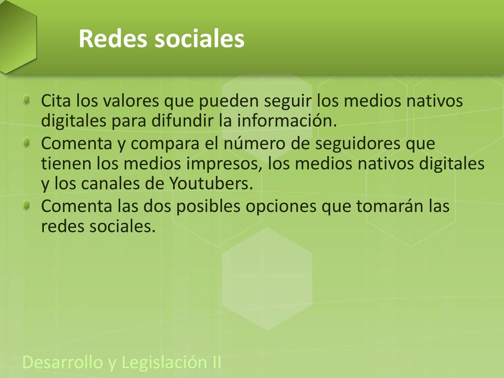 Redes sociales Cita los valores que pueden seguir los medios nativos digitales para difundir la información.