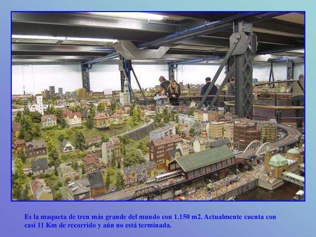 Es la maqueta de tren más grande del mundo con m2