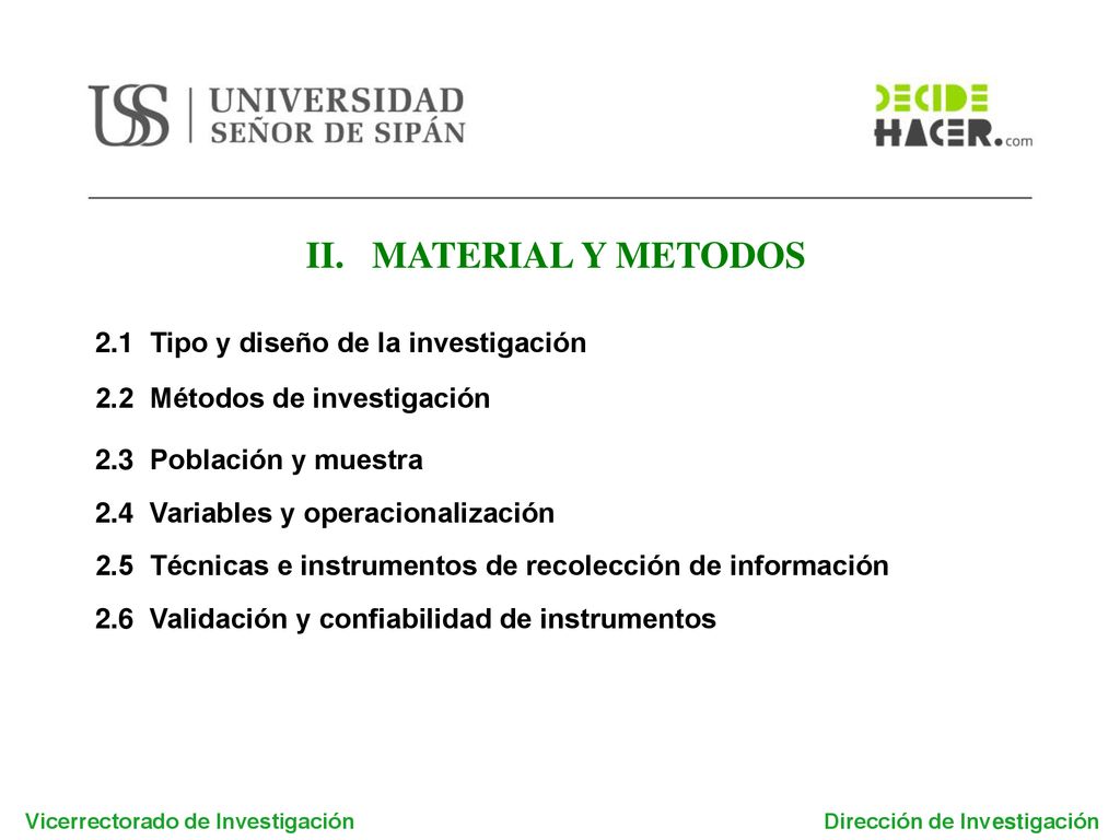 II. MATERIAL Y METODOS 2.1 Tipo y diseño de la investigación