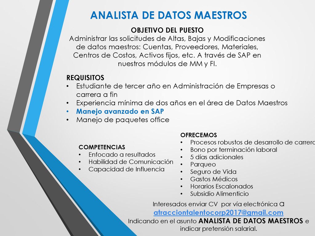 ANALISTA DE DATOS MAESTROS