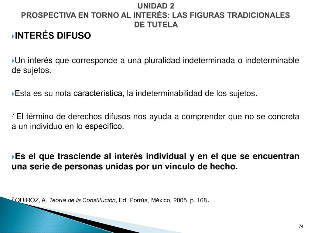 UNIDAD 2 PROSPECTIVA EN TORNO AL INTERÉS: LAS FIGURAS TRADICIONALES DE TUTELA