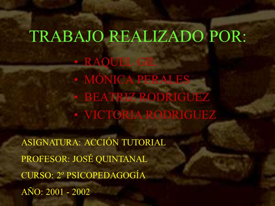 TRABAJO REALIZADO POR: