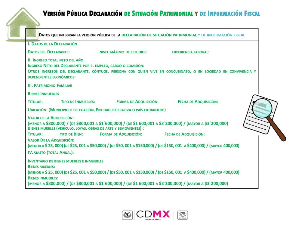Versión Pública Declaración de Situación Patrimonial y de Información Fiscal