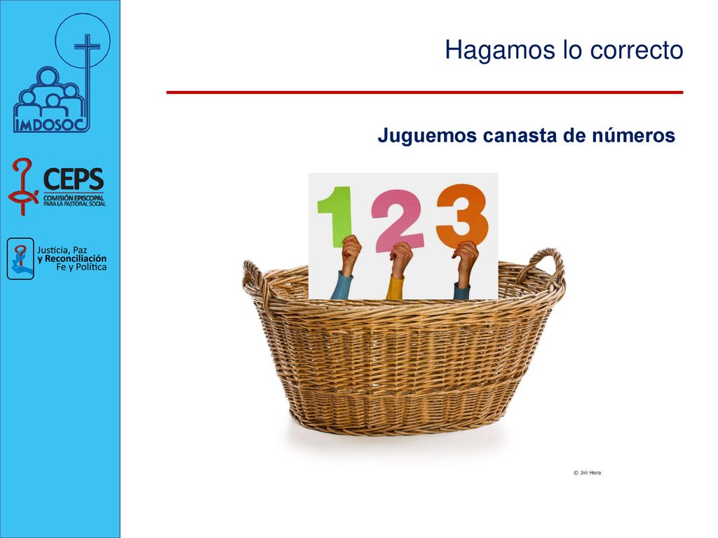 Hagamos lo correcto Juguemos canasta de números