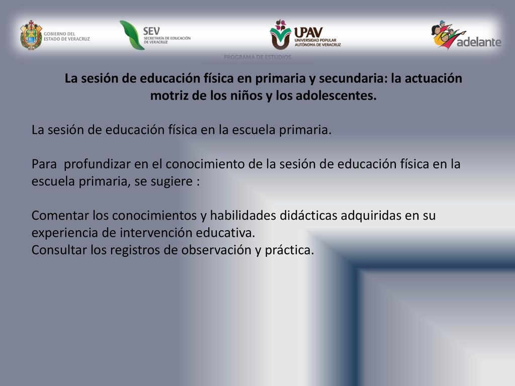 La sesión de educación física en primaria y secundaria: la actuación