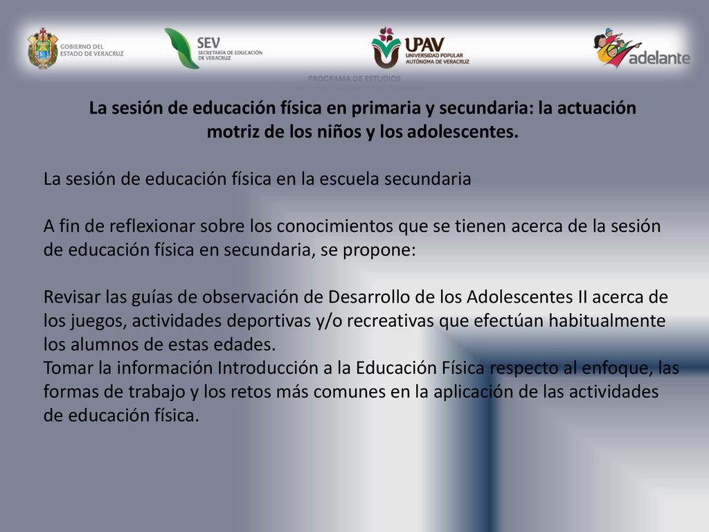 La sesión de educación física en primaria y secundaria: la actuación