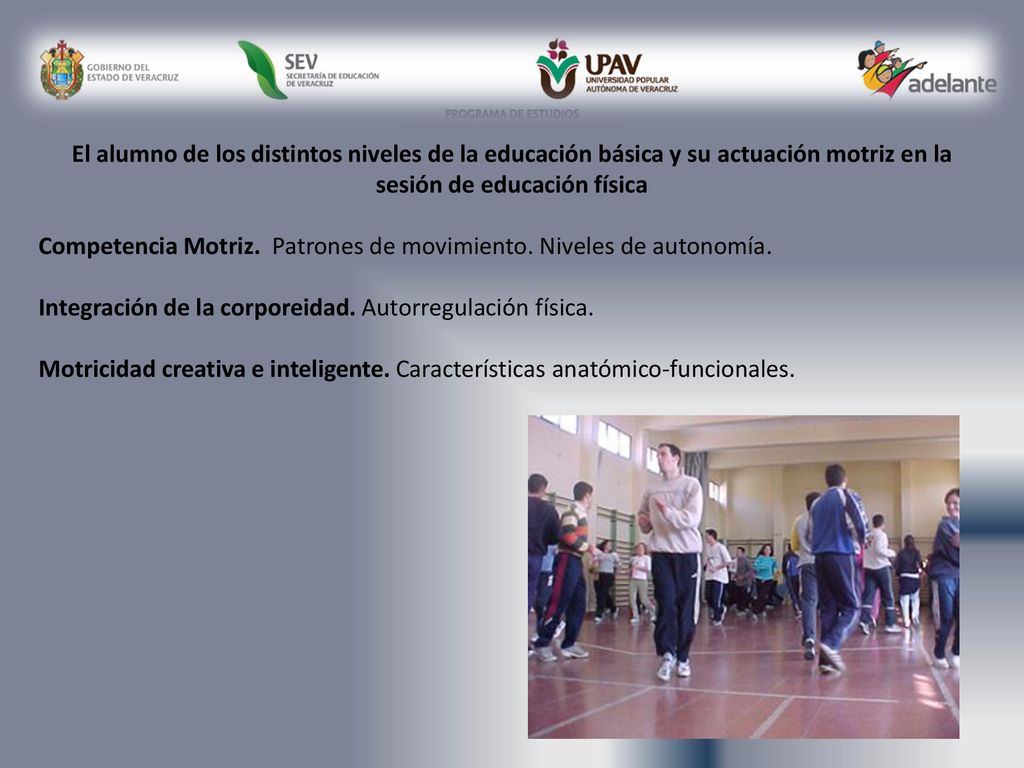 El alumno de los distintos niveles de la educación básica y su actuación motriz en la sesión de educación física