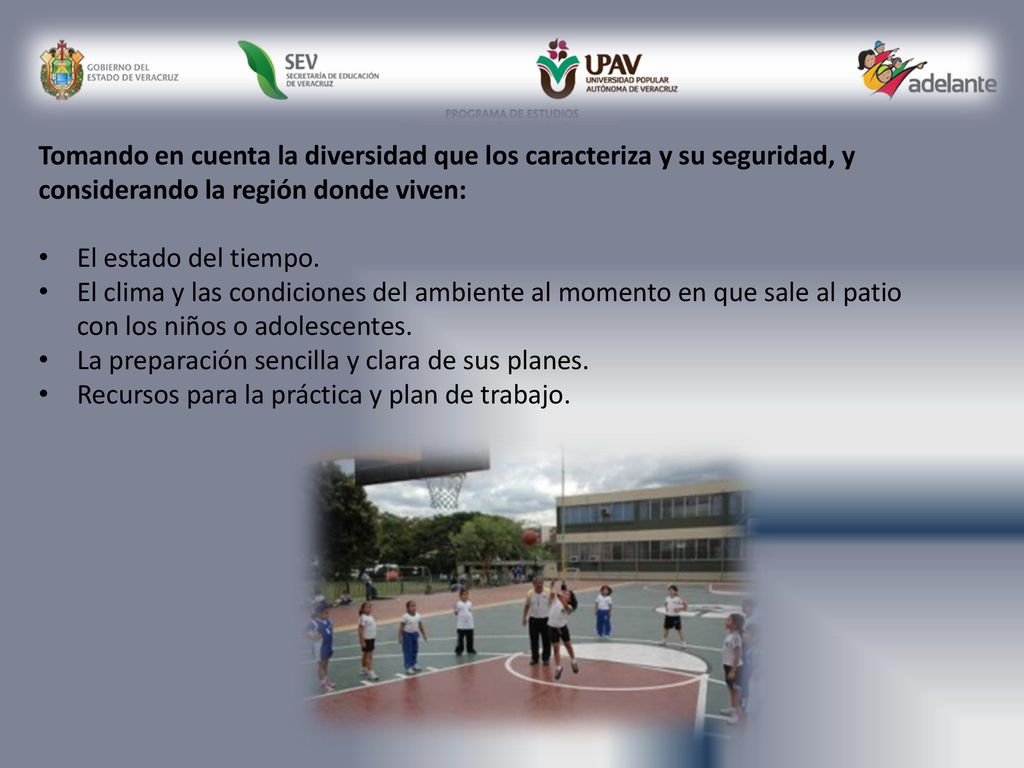 Tomando en cuenta la diversidad que los caracteriza y su seguridad, y considerando la región donde viven: