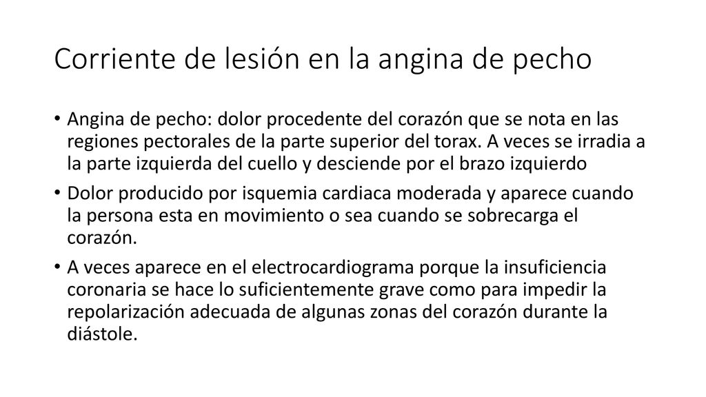 Corriente de lesión en la angina de pecho