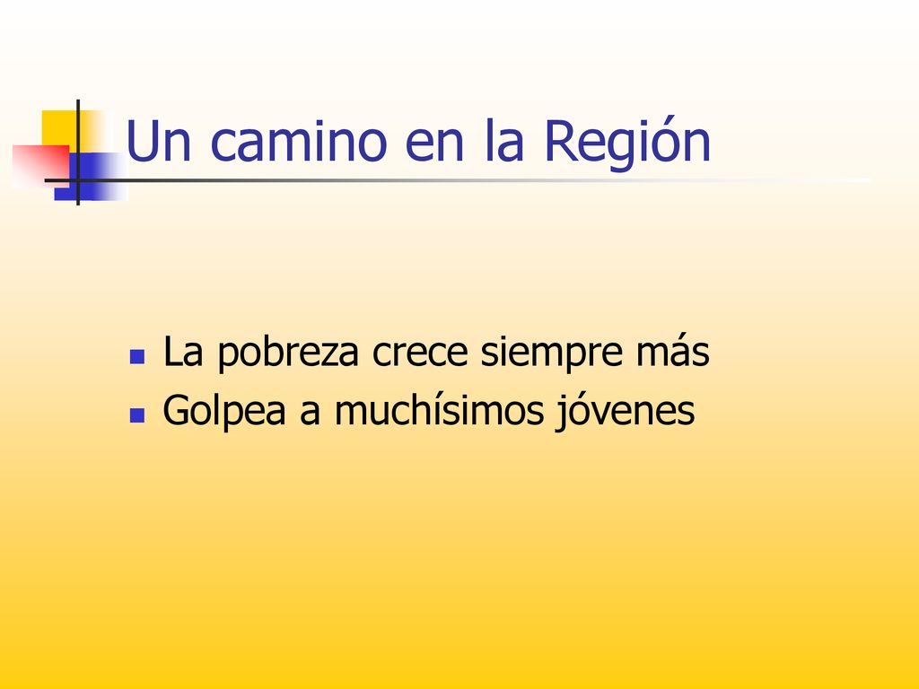 Un camino en la Región La pobreza crece siempre más