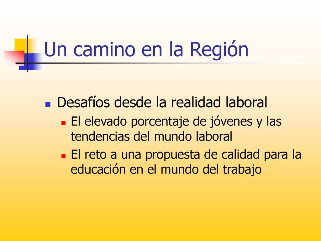 Un camino en la Región Desafíos desde la realidad laboral