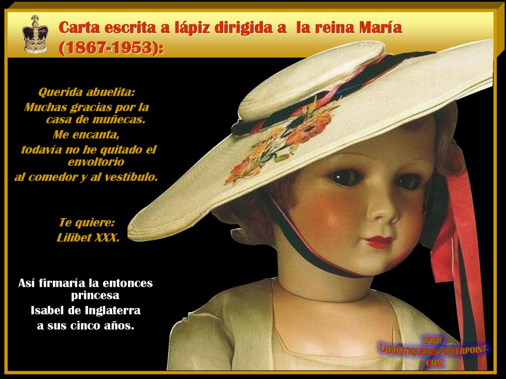 Carta escrita a lápiz dirigida a la reina María ( ):