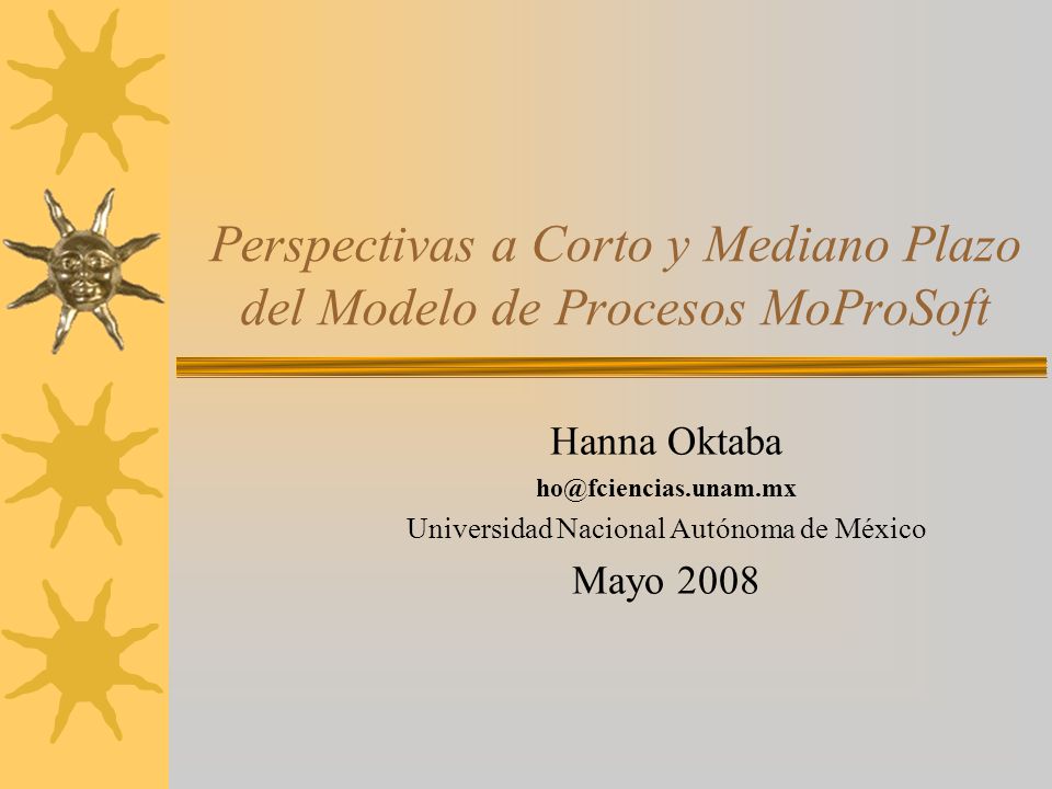 Perspectivas a Corto y Mediano Plazo del Modelo de Procesos MoProSoft